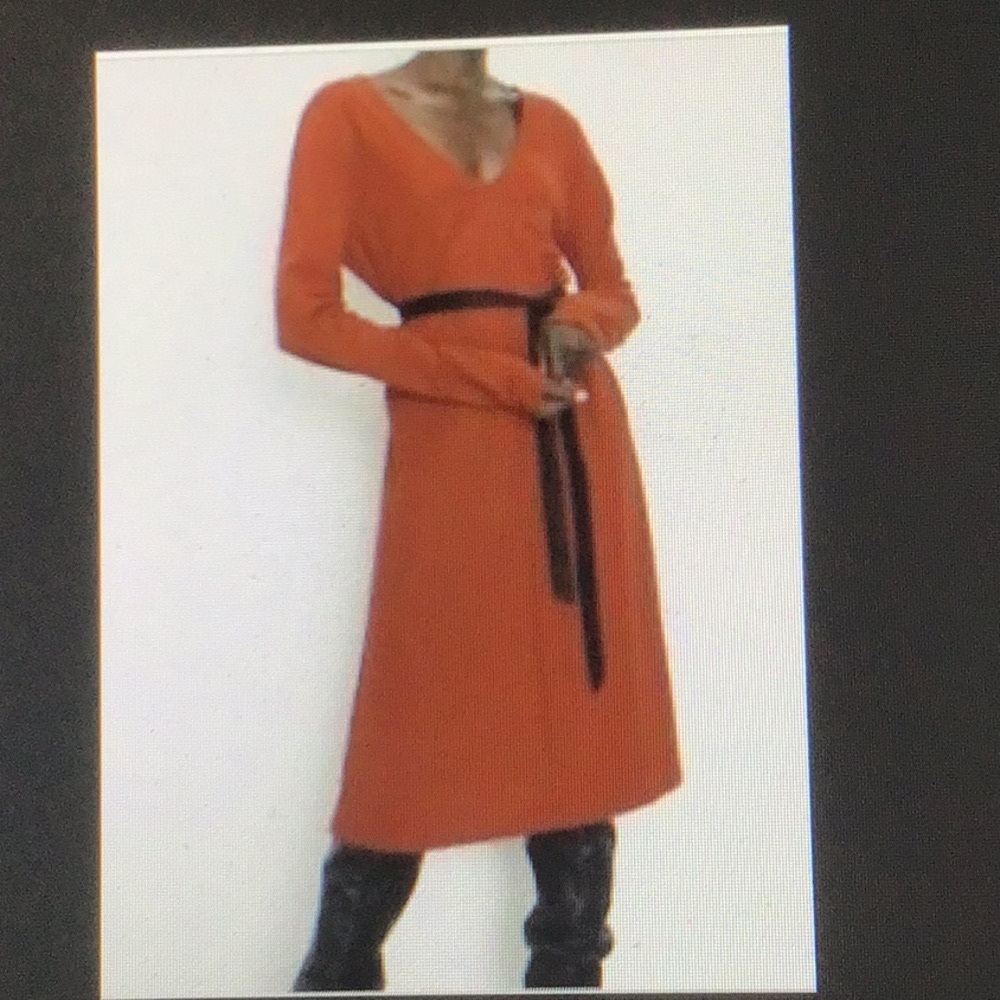 ZARA LS Belted Midi Dress Size Medium